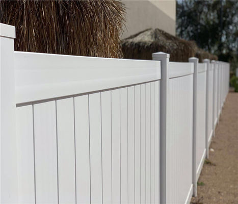 1.8m White Rigid Vinyl Privacy Fence UV Resistance Vinyl Privacey Fence